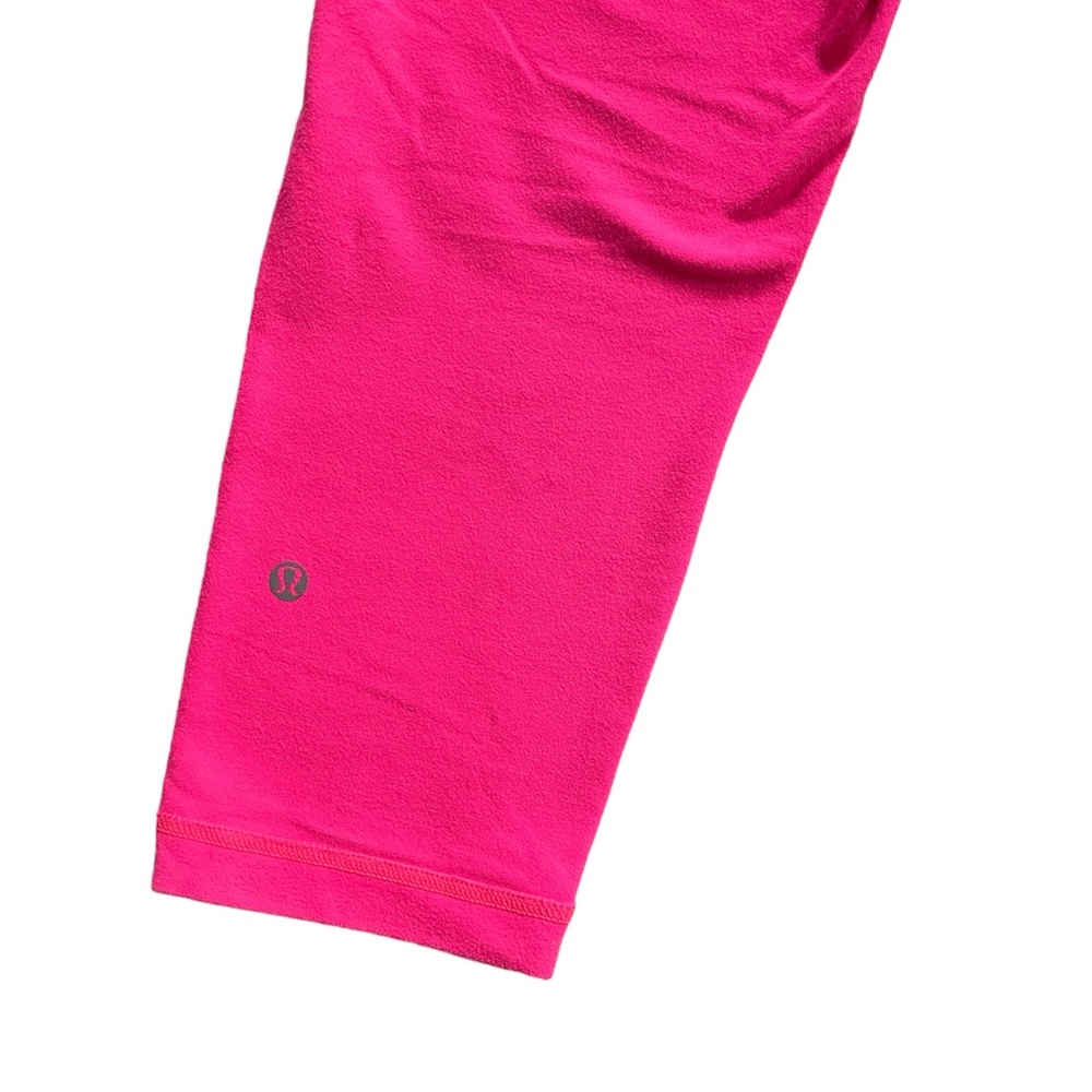 Lululemon Wunder Under Crop reversible legging Paris Pink Barbie hot Pink 8 - Picture 12 of 14